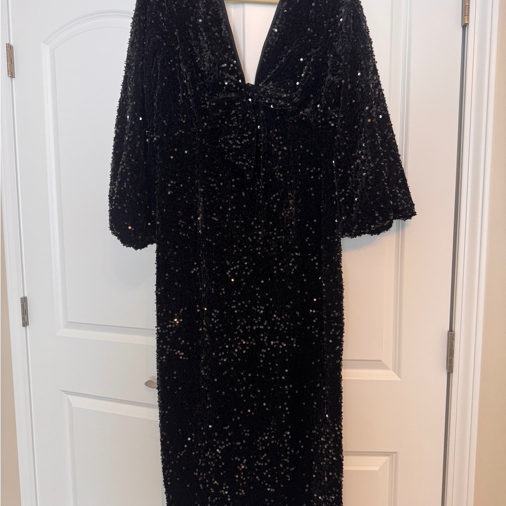 Boohoo Black Sequin Dress